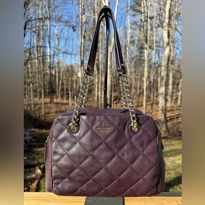 Kate Spade Emerson Pace Dewy Plum Quilted Shoulder Bag W/Goldtone Hardware